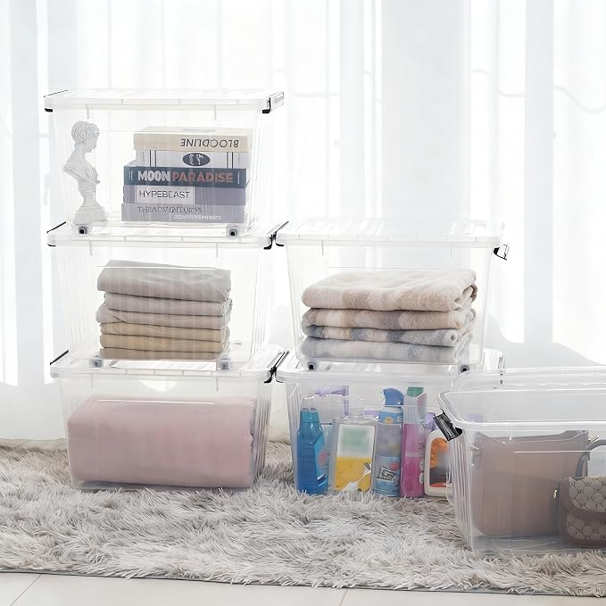 Citylife 54 QT Clear Plastic Storage Bins - Image 5