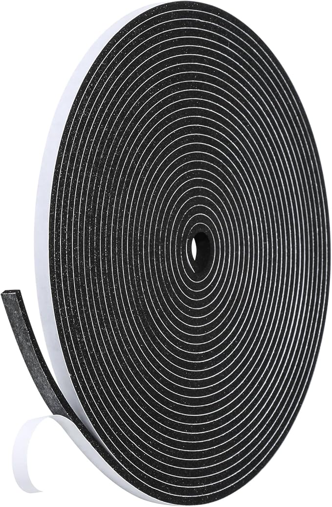 Weather Stripping Door Seal Strip- 1/4 Inch X 1/8 Inch X 26Feet, Strong Adhesive by Amzjjle