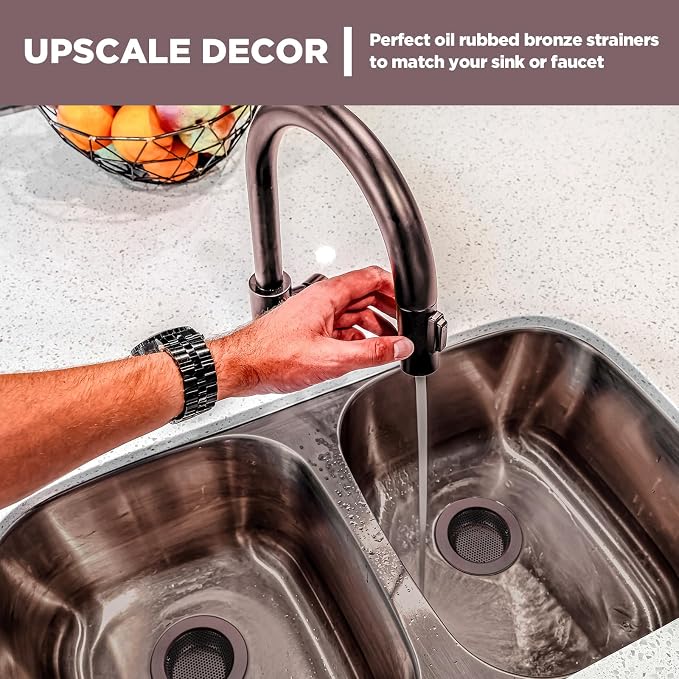 Retisee 2 Pcs Sink Strainer Stainless Steel Kitchen Sink Drain Strainer Basket - Image 4