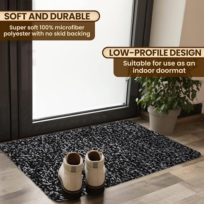 Premium Microfiber Indoor Door Mat – 24"x36" Washable Entry Mat, Waterproof - Image 2