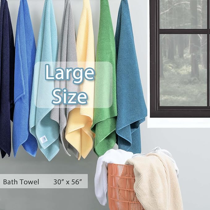 VOOVA & MOVAS Large Bath Towels, 4 Pack 30" x 56" - Image 4