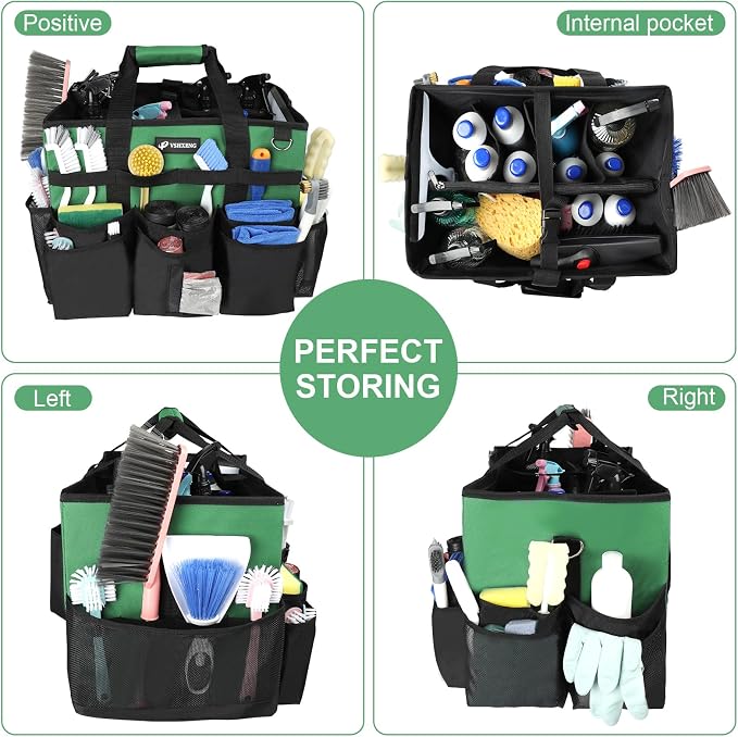 Large Rolling Cleaning Caddy Bag - Image 4