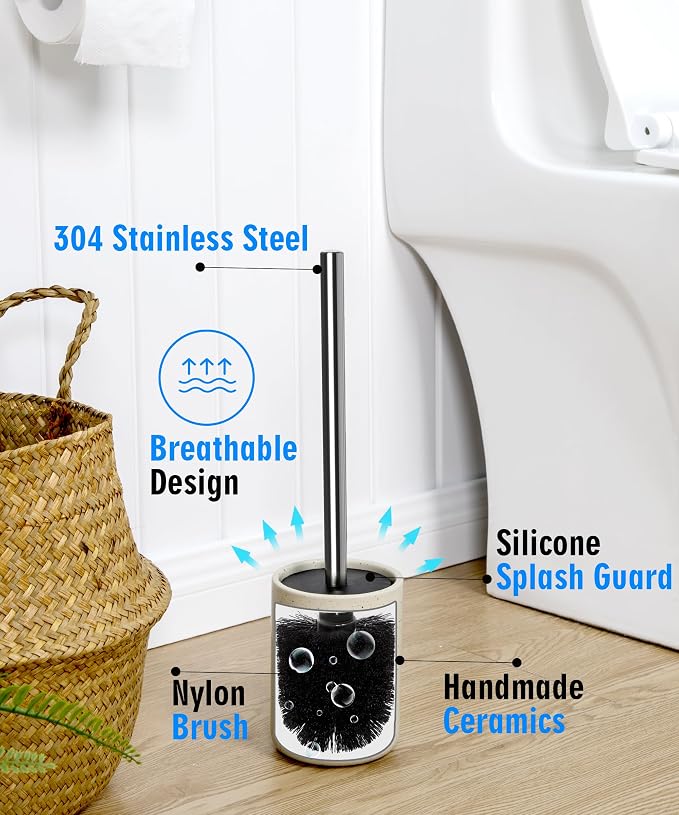 Ceramic Toilet Brush & Holder Set - Image 7
