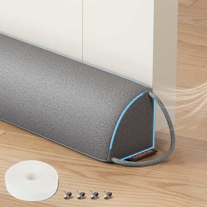 MAGZO Door Draft Stopper 32 Inches, Weighted Triangular Door Snake by MAGZO