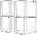 Vtopmart 4 Pack Clear Stackable Storage Drawers, 9.7" High Plastic Organizers by Vtopmart