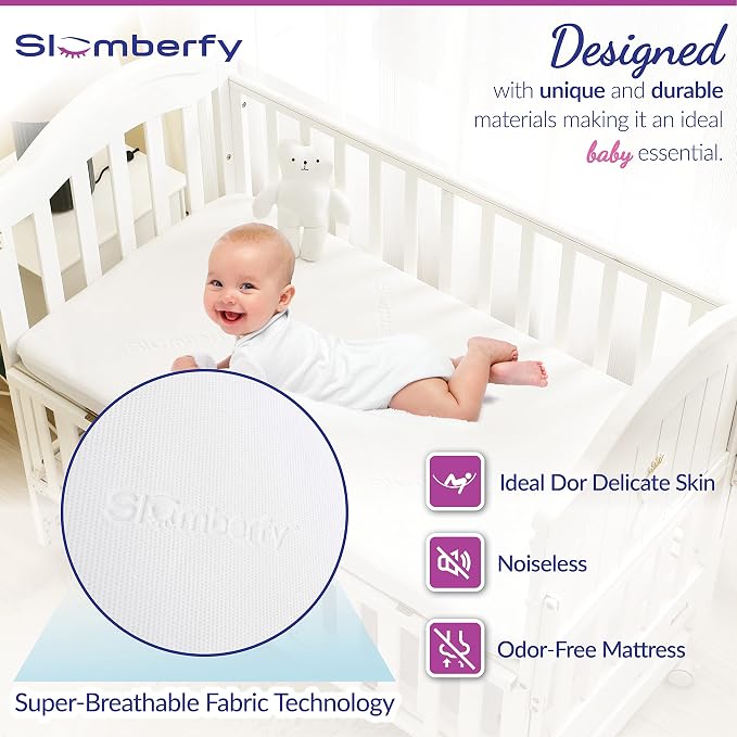 Mini Crib Mattress Protector by Slumberfy, Waterproof and Hypoallergenic - Image 5