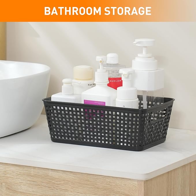Plastic Storage Baskets With Lid, Storage Bins - Image 7