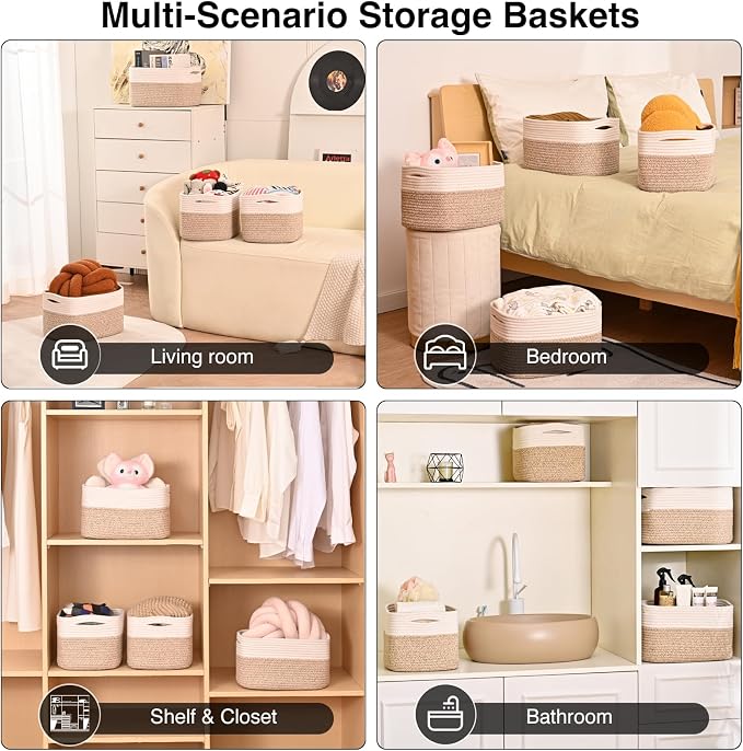 Storage Baskets for Shelves, Woven Storage Basket, Bins for Cube Storage - Image 5