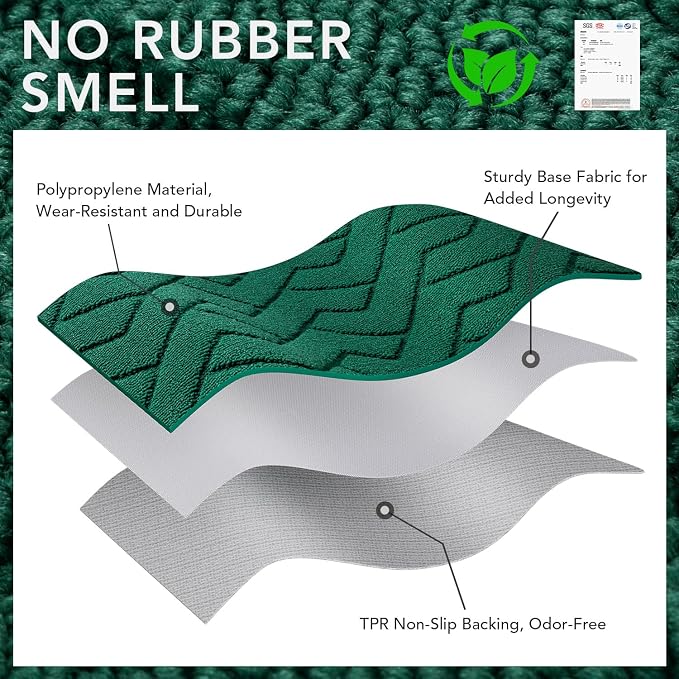 hicorfe Indoor Door Mat, Non Slip Door Mats, Absorbent Resist Dirt Entrance - Image 8