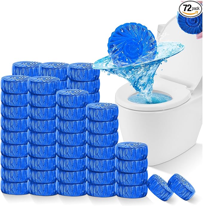 KIISIISO Toilet Bowl Cleaners Tablet 72 PACK, Automatic Toilet Cleaners by Long-lastingCleanToilet