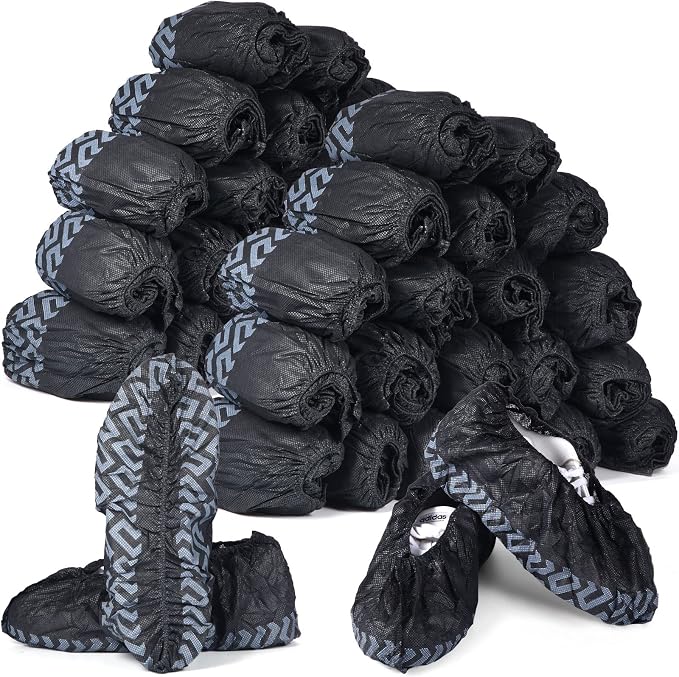 Zhanmai 300 Pack Disposable Shoe Covers Non Slip Disposable Large Foot Booties by Zhanmai