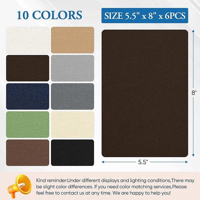 Canvas Patch 5.5 x 8 Inches 6Pcs Self-Adhesive Waterproof Canvas Patch Kit - Image 3