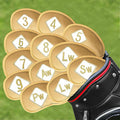 FINGER TEN Premium Synthetic Leather Stylish Iron & Wedge Golf Head Covers by FINGERTENSport