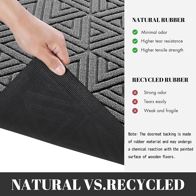 Yimobra Large Door Mat 36x24, All-Weather Waterproof Non-Slip Welcome Matt - Image 3