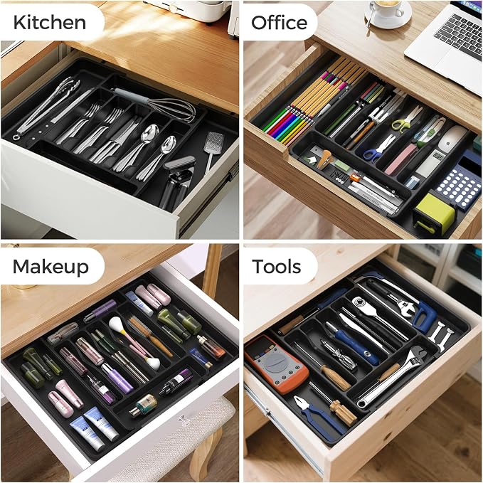 Extra Large Expandable Silverware Organizer, BPA-Free Food-Safe Cutlery - Image 8