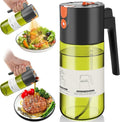 Upgrade 2 in 1 Oil Sprayer for Cooking, 17oz Light-Blocking Glass Olive Oil by OURCABECUE