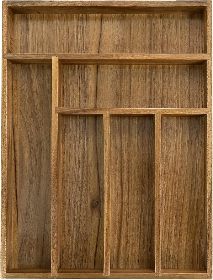 Luxury Acacia Kitchen Drawer Organizer by EcoFives