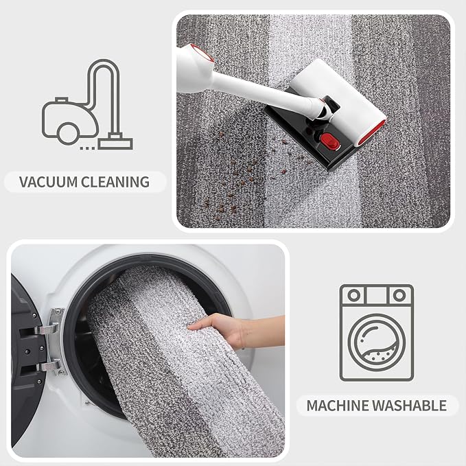 Kitinjoy Indoor Outdoor Door Mat, 48x30 Non-Slip Absorbent Dirt Trapper - Image 5