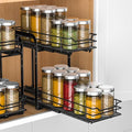 RCHYFEED Spice Organization for Cabinet, 2 Tier Pull Out Spice Rack for by RCHYFEED