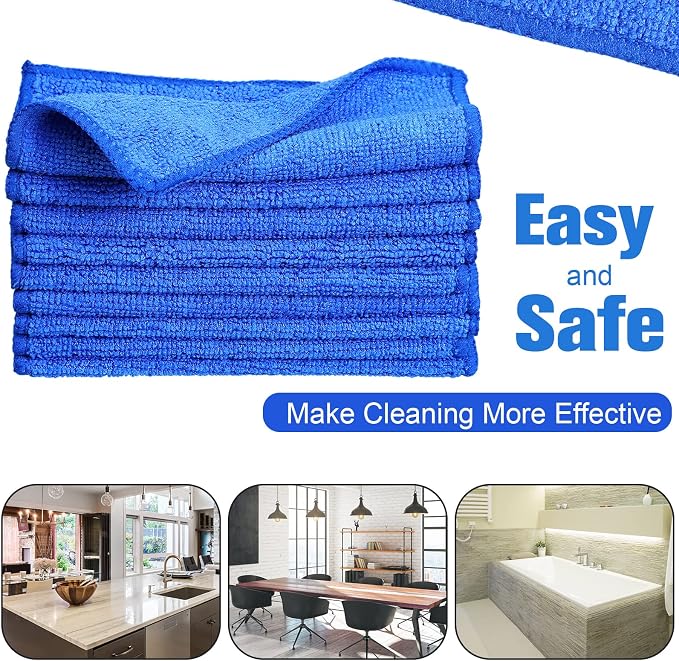 Tanlade Microfiber Cleaning Cloth 6"x6" Cleaning Rags Reasonable Kitchen Towels - Image 4