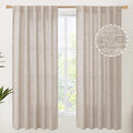 YoungsTex Linen Semi Sheer Curtains 63 Inch Length 2 Panels by YoungsTex