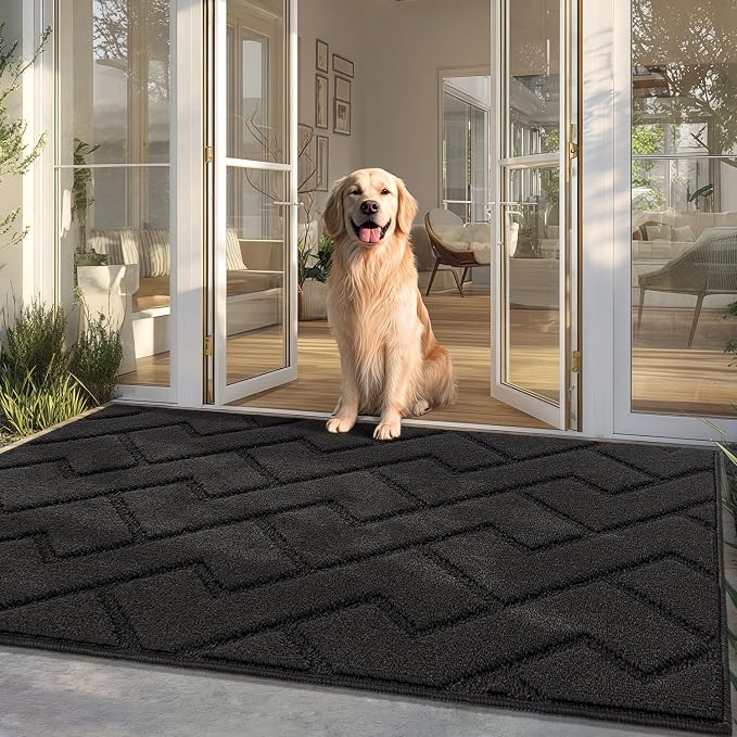 hicorfe Front Door Mat Outside Entrance, Stain and Fade Resistant, Non Slip by Hicorfe