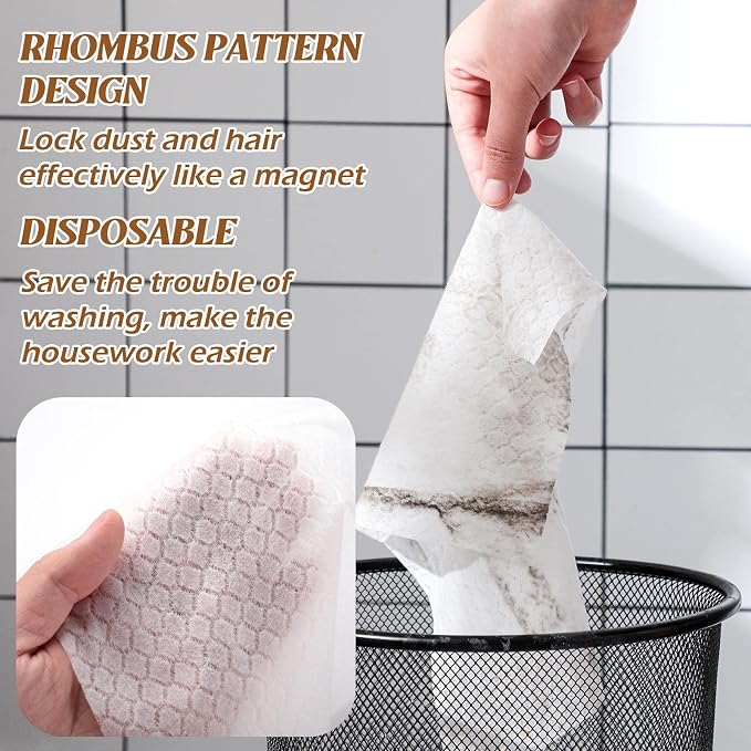 Hoolerry 900 Count Dry Sweeping Cloths Dry Mop Refills Sweeper Dusting Cloths - Image 4