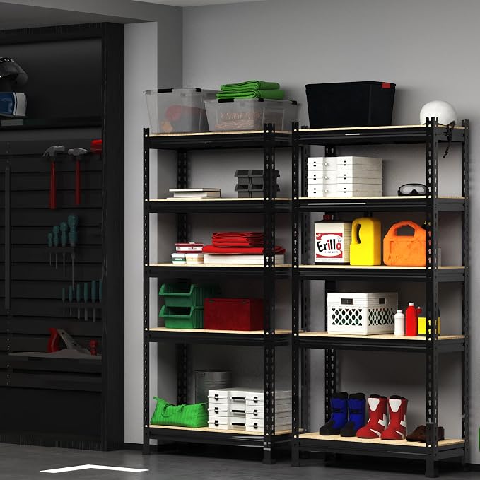 PrimeZone Storage Shelves 3 Pack 5 Tier Adjustable Garage Storage Shelving - Image 9