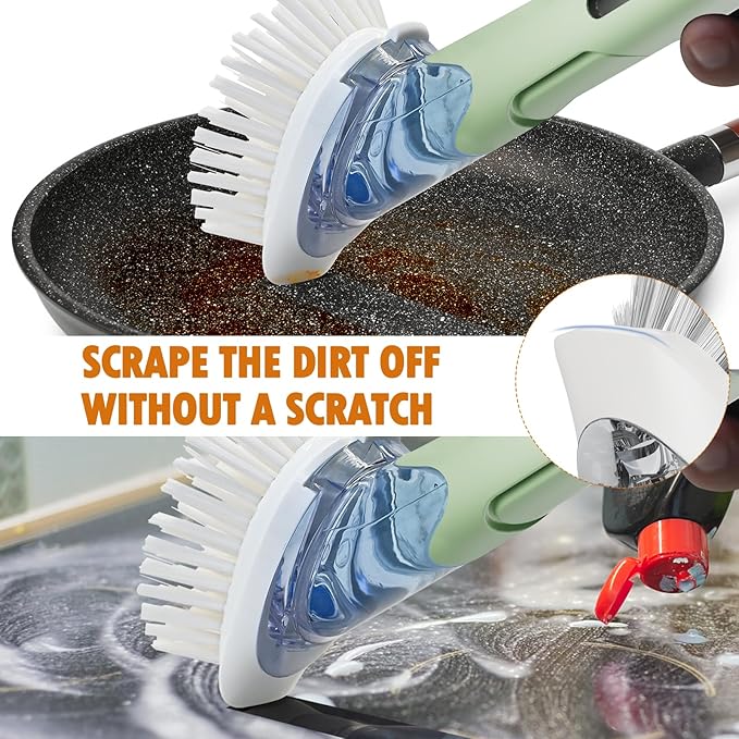 Soap Dispensing Replacement Dish Brush Storage Set - Image 3
