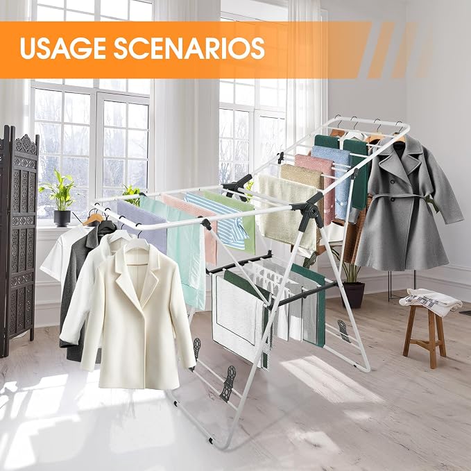 Clothes Drying Rack Foldable, Metal Laundry Drying Rack, - Image 8