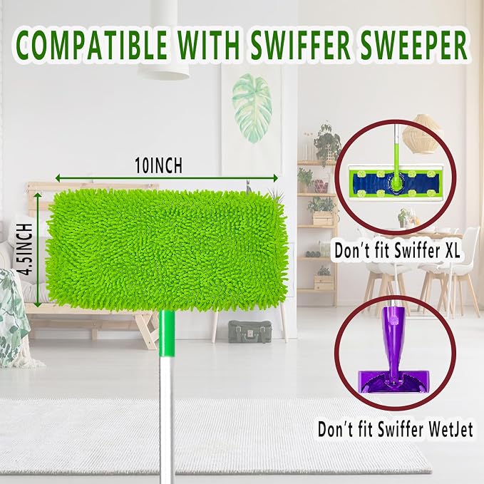 Reusable Microfiber Mop Pads Washable Wet Pads Compatible - Image 3