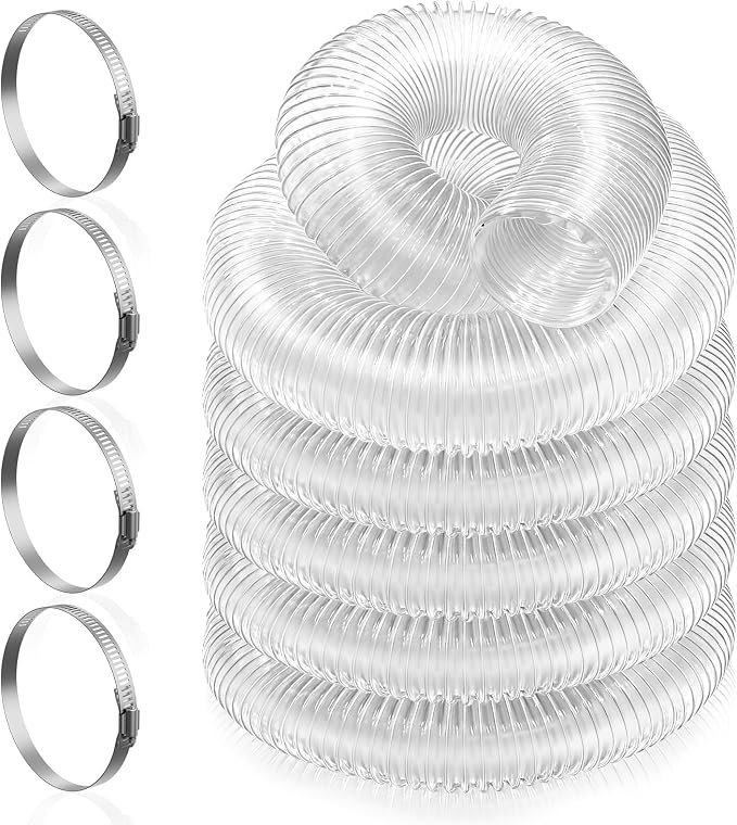 Hon&Guan 2 1/2" x 20' Dust Collection Hose, Flexible Clear Odorless PVC Dust by HonGuan