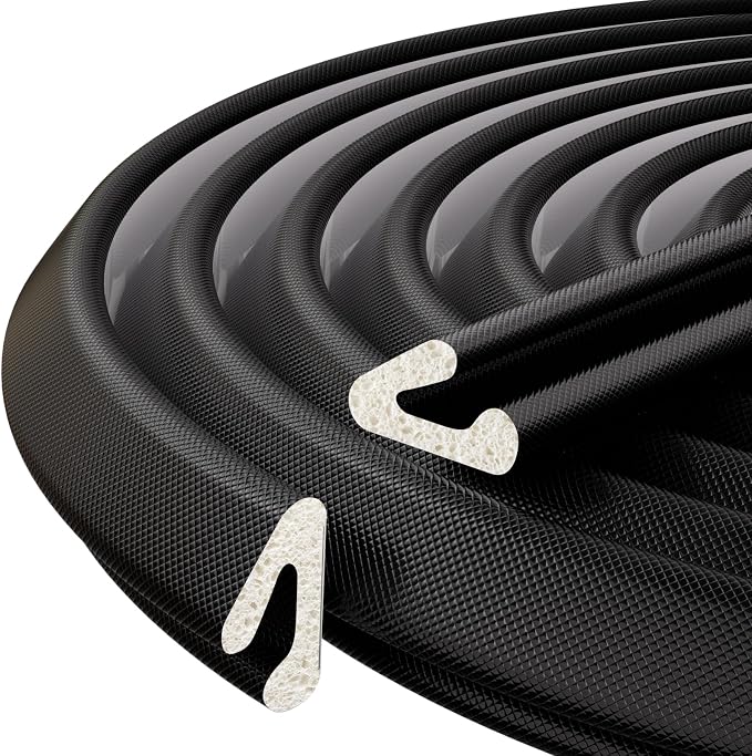 V-Shaped Weather Stripping Door Seal, 52.5FT Draft Stopper by VANNESSE
