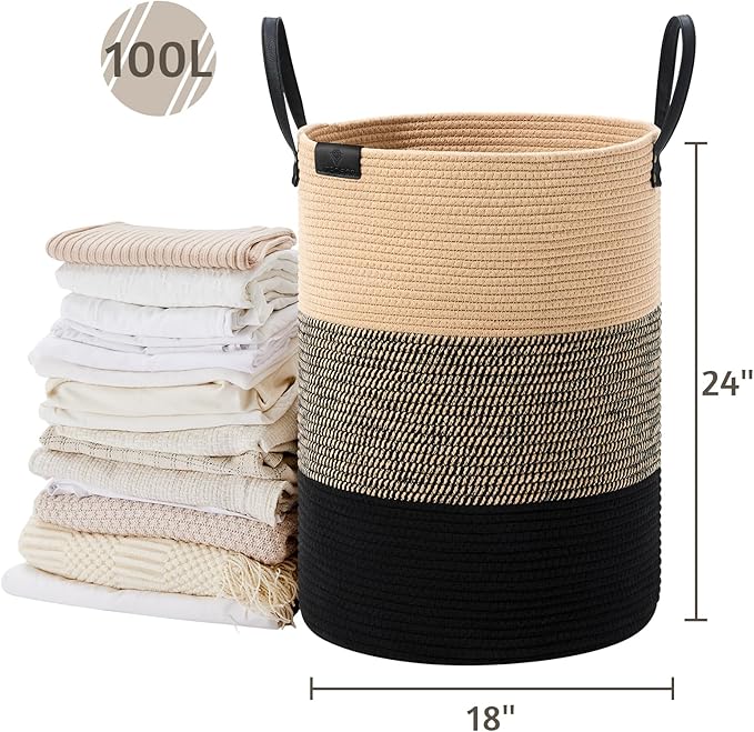 VIPOSCO Tall Laundry Basket, Large Dirty Clothes Hamper - Image 5
