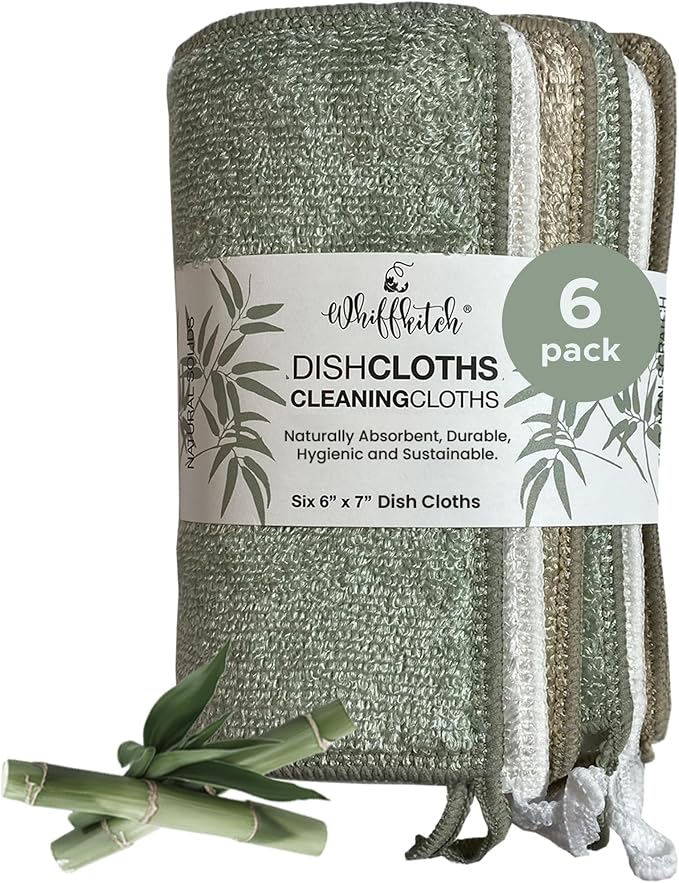 Whiffkitch Dishcloths & Cleaning Cloths by EcoFriendlyBambooCloths