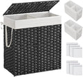 SONGMICS Laundry Hamper with Lid, 110L Clothes Hamper with 2 Removable Liner by SONGMICSbySONGMICSHOME