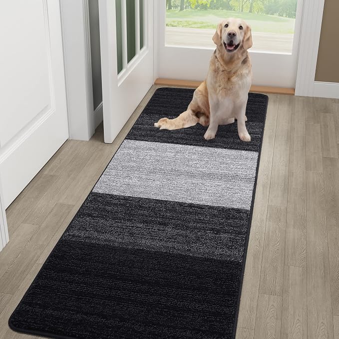 Kitinjoy Indoor Outdoor Door Mat, 59x20 Non-Slip Absorbent Dirt Trapper by Kitinjoy