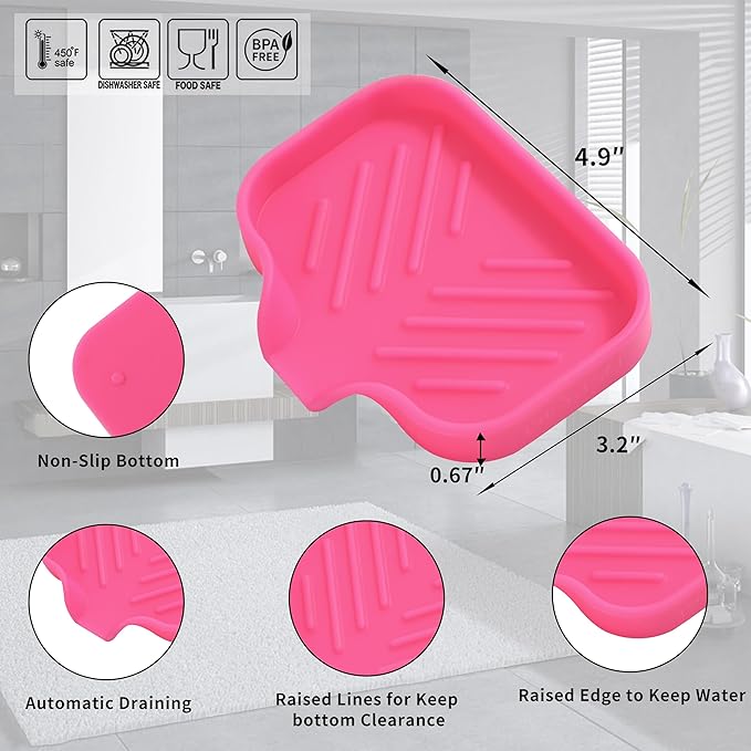 Silicone Bathroom Soap Dishes - Image 2