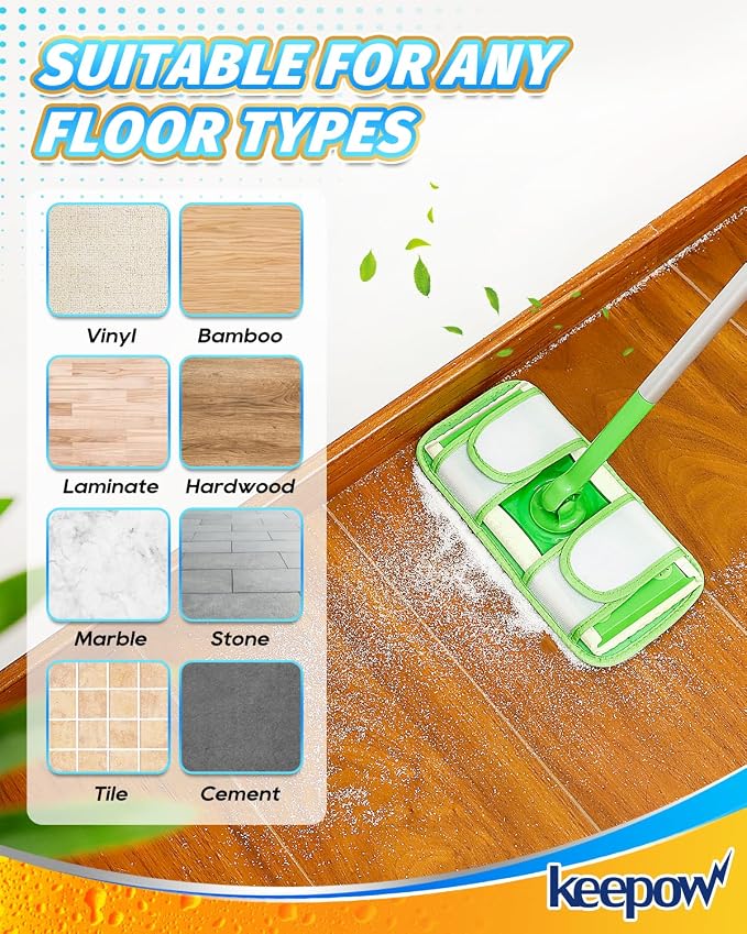 Keepow 6 Pack Reusable Mop Pads Refills Compatible - Image 5