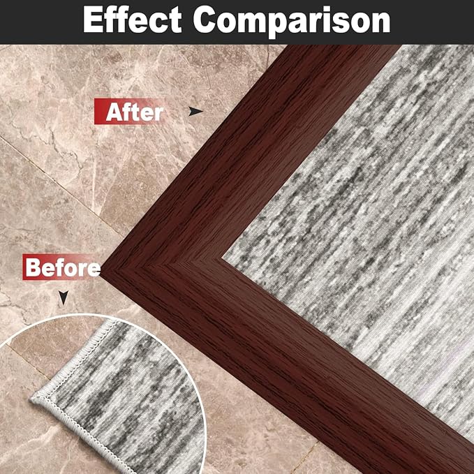 3.3Ft Carpet Floor Transition Strip, Self Adhesive Floor Edging Trim Strip - Image 7