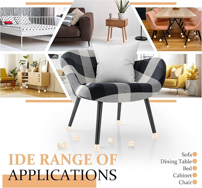 7/8" Round Rubber Chair Leg Tips Caps, Chair Leg Floor Protectors, Non-Slip - Image 5