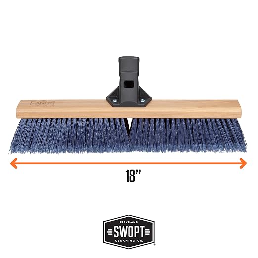 SWOPT 18” Premium Multi-Surface Push Broom Cleaning Head — Indoor and Outdoor - Image 6