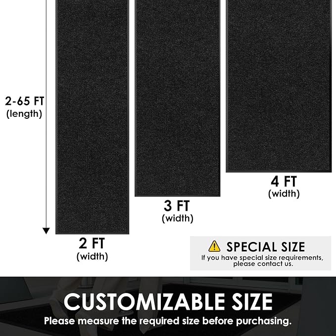 4′ x 37′ Front Door Mat Indoor Outdoor Entrance, Commercial Floor Mat Heavy - Image 2