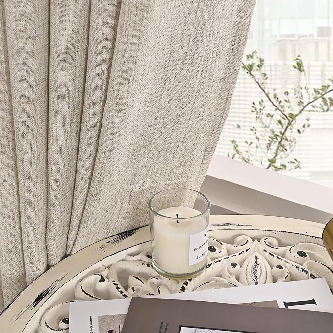 YoungsTex 84 Inch Length Linen Curtains - Image 9