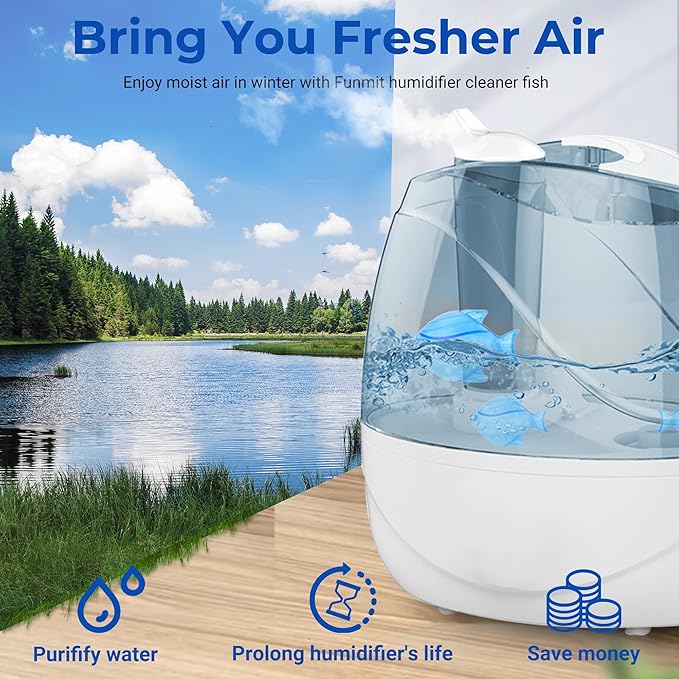 Funmit 12 Pack Universal Humidifier Cleaner Fish Compatible - Image 6
