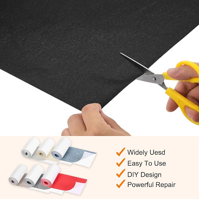 3x60 Inch Green Linen Repair Patch, Self-Adhesive DIY Fabric Repair Patch - Image 3