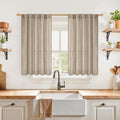 YoungsTex Dark Oatmeal Linen Curtains 40 Inch Length by YoungsTex