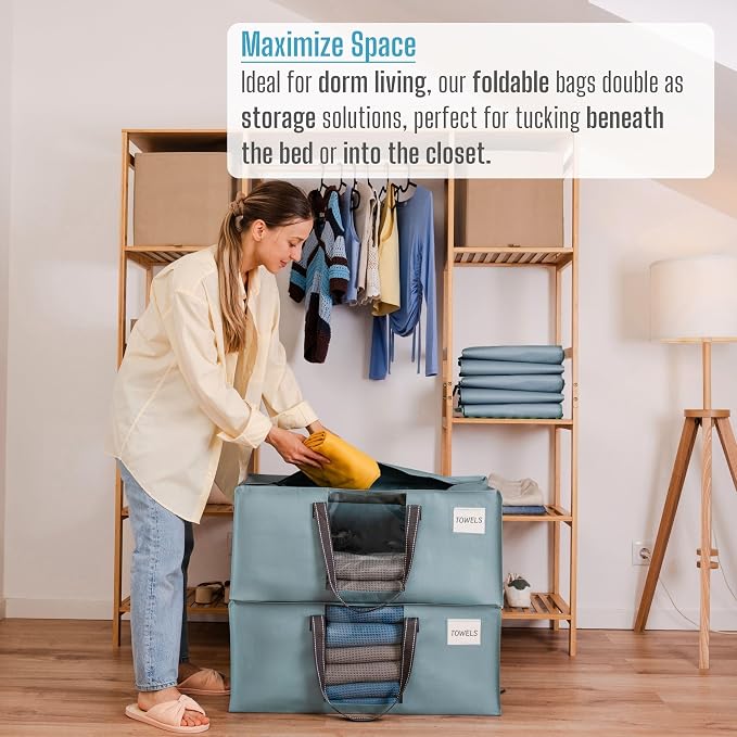 VENO 8 Pack Moving Bags for College, Heavy-Duty Storage Totes, Moving Boxes and - Image 4