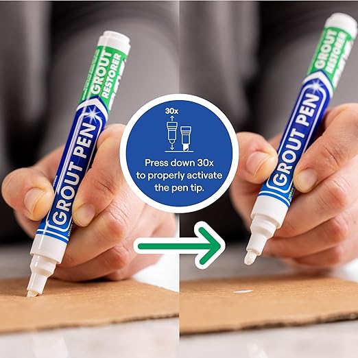 Grout Pen White Tile Grout Paint Marker: Waterproof Tile Grout Colorant and - Image 3