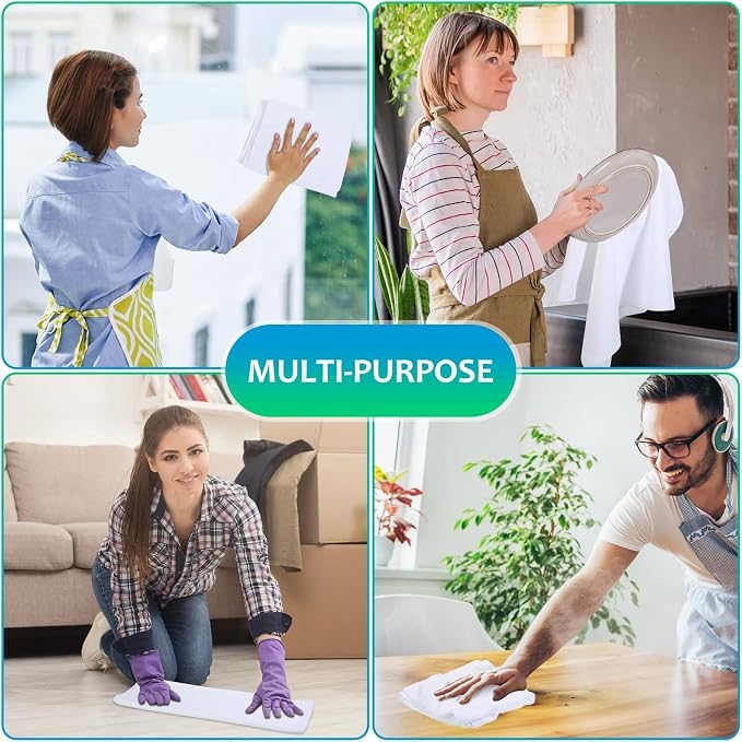 Newwiee 3 Pcs Extra Large Microfiber Cleaning Cloth 30" x 20" Washable Reusable - Image 7